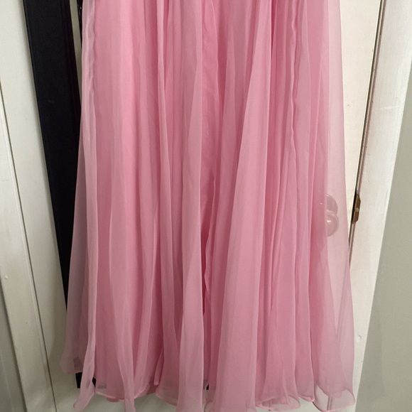 Vintage Mike Benet Formals baby pink formal layered sheer with Embellished Waist - Picture 8 of 12